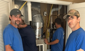 Myers job - techs infront of unti