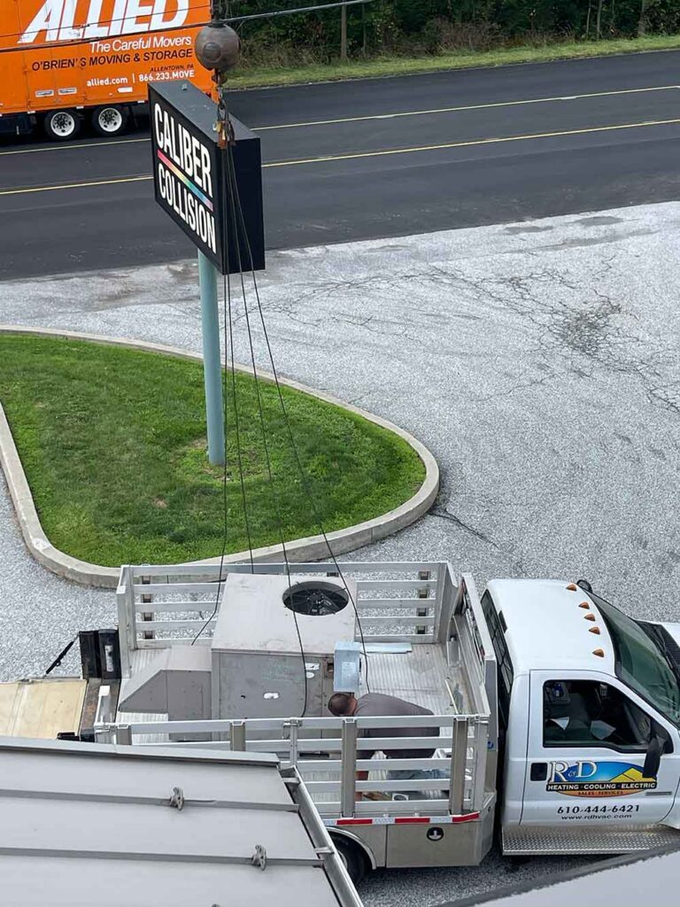 crane unloading AC